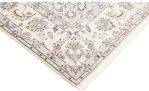 Tappeto Nain 9la Medaglione Floreale Avorio Blu 193x312 Cm