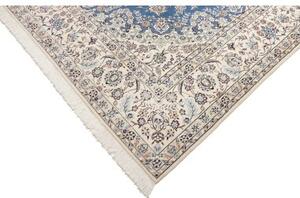 Tappeto Nain 9la Medaglione Floreale Blu Avorio 248x353 Cm