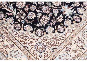 Tappeto Nain 9la Medaglione Floreale Blu Notte Avorio 143x247 Cm