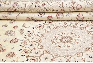 Tappeto Nain 9la Medaglione Floreale Avorio Rosso 255x345 Cm