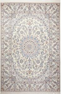 Tappeto Nain 9la Medaglione Floreale Avorio Blu 196x300 Cm