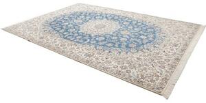 Tappeto Nain 9la Medaglione Floreale Blu Avorio 248x353 Cm