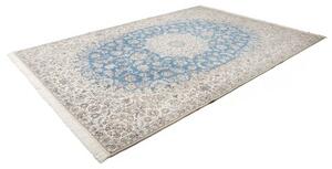 Tappeto Nain 9la Medaglione Floreale Blu Avorio 248x353 Cm