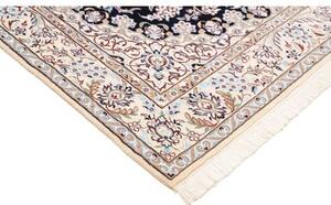 Tappeto Nain 9la Medaglione Floreale Blu Notte Avorio 143x247 Cm