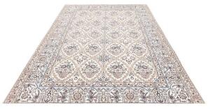 Tappeto Nain 9la Stilizzato Avorio Blu 204x302 Cm