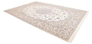 Tappeto Nain 9la Medaglione Floreale Avorio Blu 247x350 Cm