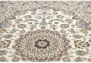Tappeto Nain 9la Medaglione Floreale Avorio Blu 200x300 Cm