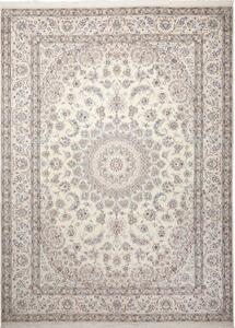 Tappeto Nain 9la Medaglione Floreale Avorio Blu 250x342 Cm