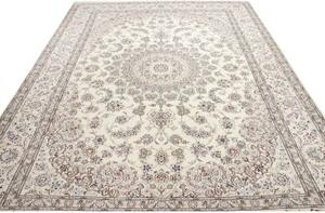 Tappeto Nain 9la Medaglione Floreale Avorio Blu 250x342 Cm