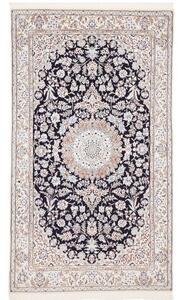 Tappeto Nain 9la Medaglione Floreale Blu Notte Avorio 143x247 Cm
