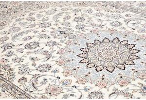 Tappeto Nain 9la Medaglione Floreale Avorio Blu 202x302 Cm