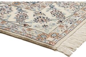 Tappeto Nain 9la Medaglione Floreale Avorio Blu 196x300 Cm