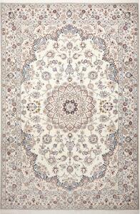 Tappeto Nain 9la Medaglione Floreale Avorio Blu 200x300 Cm