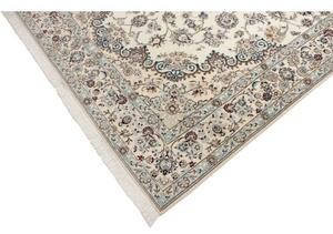 Tappeto Nain 9la Medaglione Floreale Avorio Blu 200x300 Cm