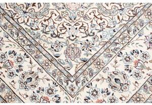Tappeto Nain 9la Medaglione Floreale Avorio Blu 202x302 Cm