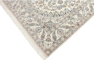 Tappeto Nain 9la Medaglione Floreale Avorio Blu 196x300 Cm