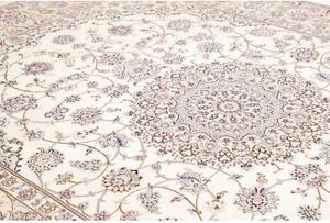 Tappeto Nain 9la Medaglione Floreale Avorio Blu 247x350 Cm