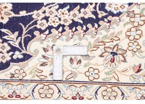 Tappeto Nain 9la Medaglione Floreale Blu Notte Avorio 153x248 Cm