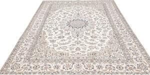Tappeto Nain 9la Medaglione Floreale Avorio Blu 202x302 Cm
