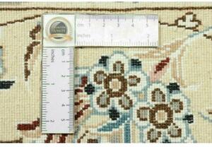 Tappeto Nain 9la Medaglione Floreale Avorio Blu 250x342 Cm