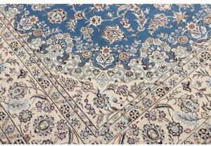 Tappeto Nain 9la Medaglione Floreale Blu Avorio 248x353 Cm