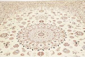 Tappeto Nain 9la Medaglione Floreale Avorio Rosso 255x345 Cm