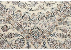 Tappeto Nain 9la Medaglione Floreale Avorio Blu 196x300 Cm