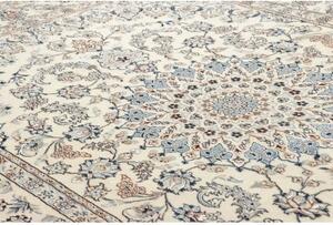 Tappeto Nain 9la Medaglione Floreale Avorio Blu 196x300 Cm