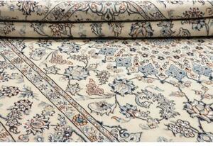 Tappeto Nain 9la Medaglione Floreale Avorio Blu 196x300 Cm