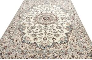 Tappeto Nain 9la Medaglione Floreale Avorio Blu 200x300 Cm