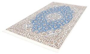 Tappeto Nain 9la Medaglione Floreale Blu Avorio 142x240 Cm