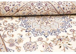 Tappeto Nain 9la Medaglione Floreale Avorio Blu Cobalto 130x203 Cm