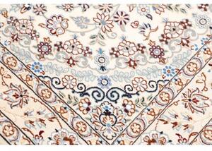 Tappeto Nain 9la Medaglione Floreale Avorio Blu Scuro 130x215 Cm