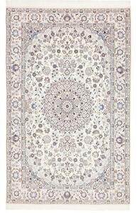 Tappeto Nain 9la Medaglione Floreale Avorio Blu 135x213 Cm