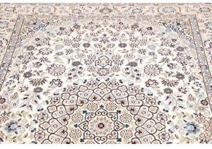 Tappeto Nain 9la Medaglione Floreale Avorio Blu 135x213 Cm