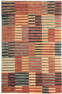 Tappeto Mosaic Geometrico Rosso Ruggine Blu Scuro 125x190 Cm