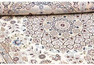 Tappeto Nain 9la Medaglione Floreale Avorio Blu 135x213 Cm