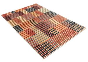 Tappeto Mosaic Geometrico Rosso Ruggine Blu Scuro 125x190 Cm