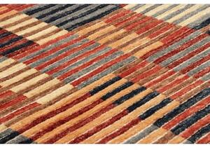 Tappeto Mosaic Geometrico Rosso Ruggine Blu Scuro 125x190 Cm