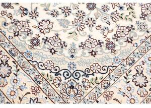 Tappeto Nain 9la Medaglione Floreale Avorio Blu 135x213 Cm