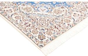 Tappeto Nain 9la Medaglione Floreale Blu Avorio 142x240 Cm