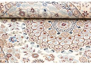 Tappeto Nain 9la Medaglione Floreale Avorio Blu Scuro 130x215 Cm