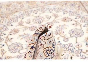 Tappeto Nain 9la Medaglione Floreale Avorio Blu Cobalto 130x203 Cm