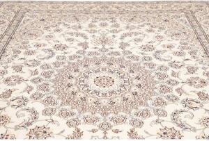 Tappeto Nain 9la Medaglione Floreale Avorio Blu Scuro 248x356 Cm