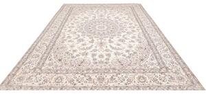Tappeto Nain 9la Medaglione Floreale Avorio Blu Scuro 248x356 Cm