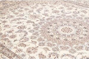 Tappeto Nain 9la Medaglione Floreale Avorio Blu Scuro 248x356 Cm