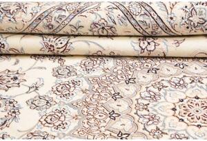 Tappeto Nain 9la Medaglione Floreale Avorio Blu Scuro 248x356 Cm