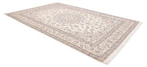 Tappeto Nain 9la Medaglione Floreale Avorio Blu Scuro 248x356 Cm