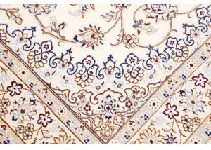 Tappeto Nain 9la Medaglione Floreale Avorio Blu Cobalto 130x203 Cm