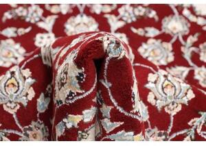 Tappeto Nain 9la Medaglione Floreale Rosso Bordeaux Avorio 100x160 Cm